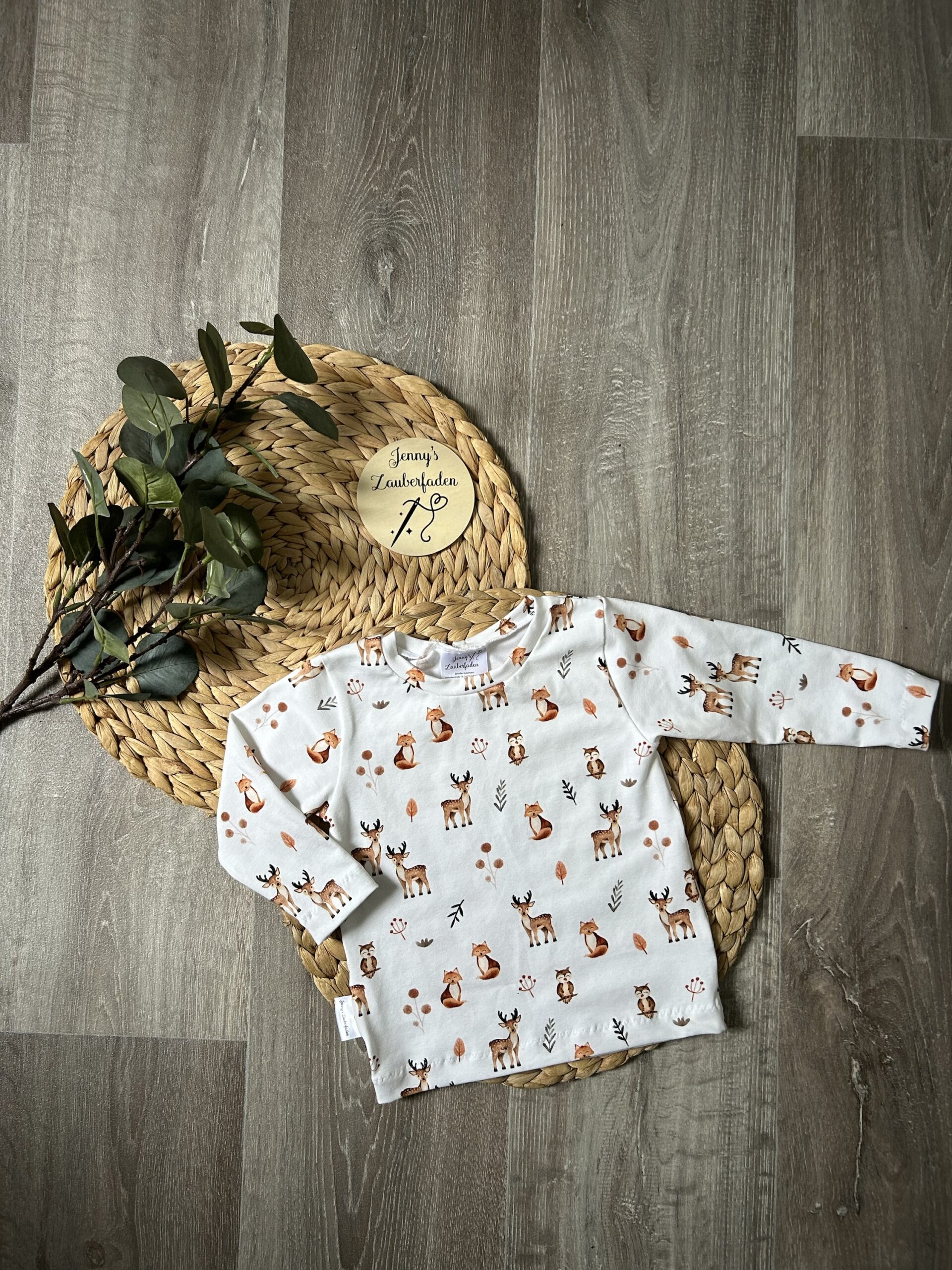 Langarmshirt „Waldfreunde“ – Größe 86