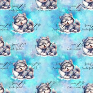 Schlafender Baby-Husky