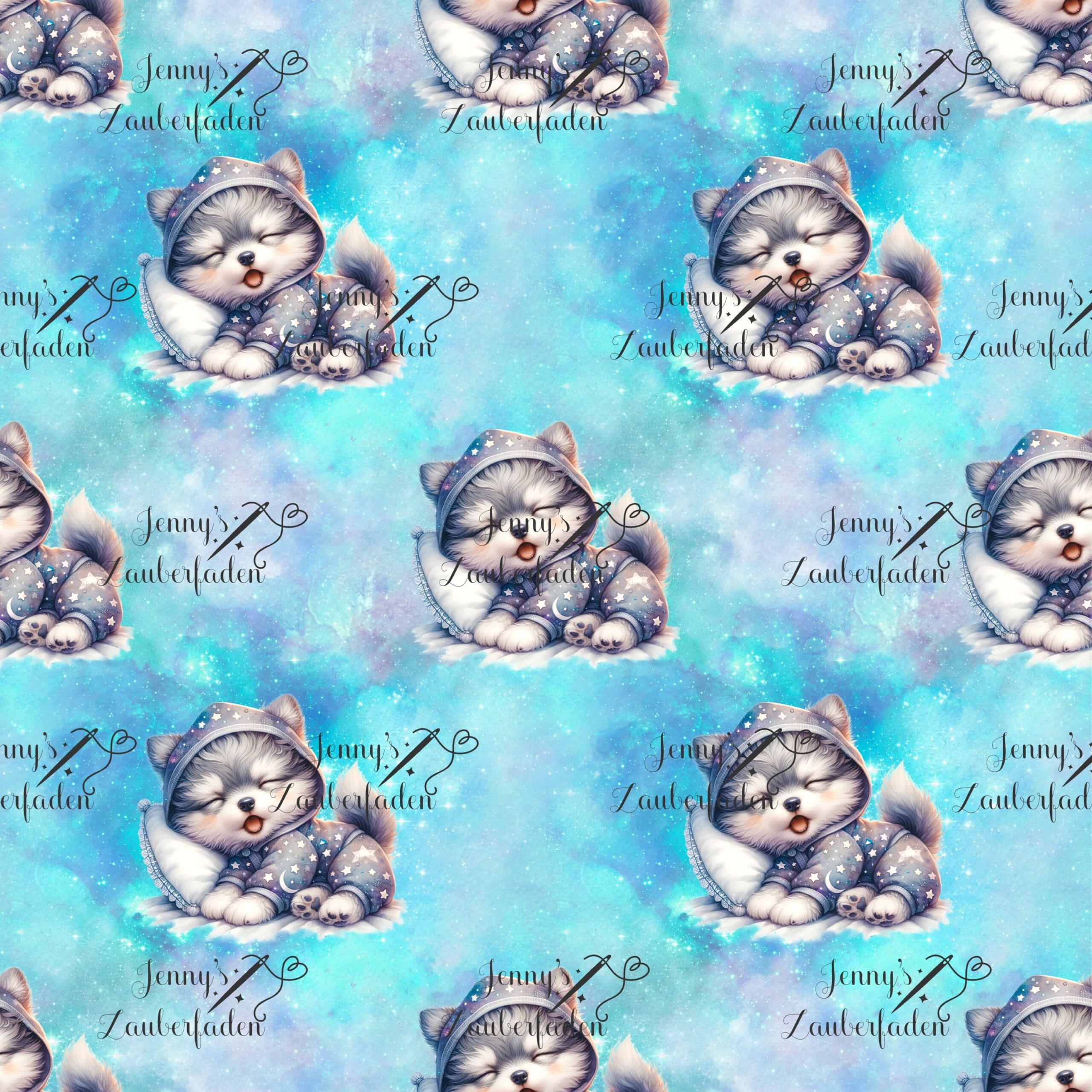 Schlafender Baby-Husky