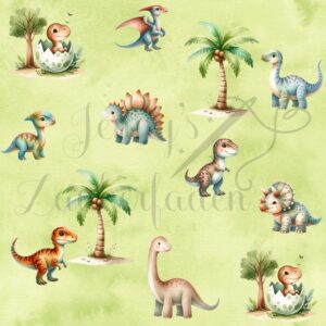 Dino-Freunde auf Safari- grün