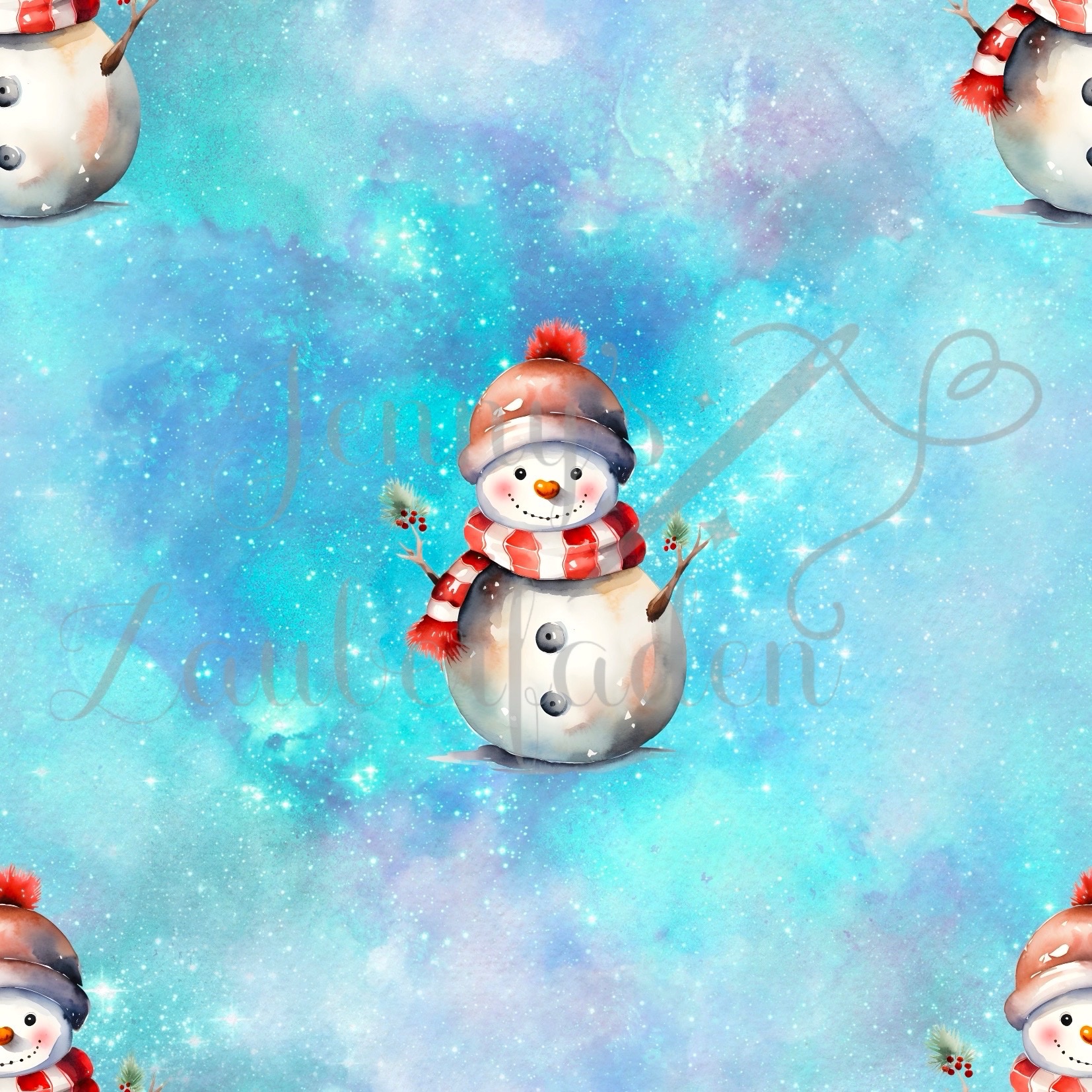 Winterzauber mit Schneemann