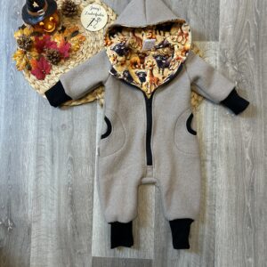 Kuscheliger Wollwalk-Overall – Größe 80