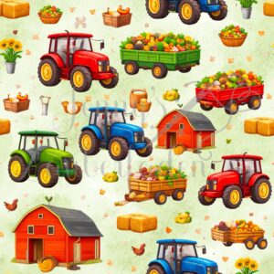 Fröhlicher Bauernhof – Traktoren & Erntezeit