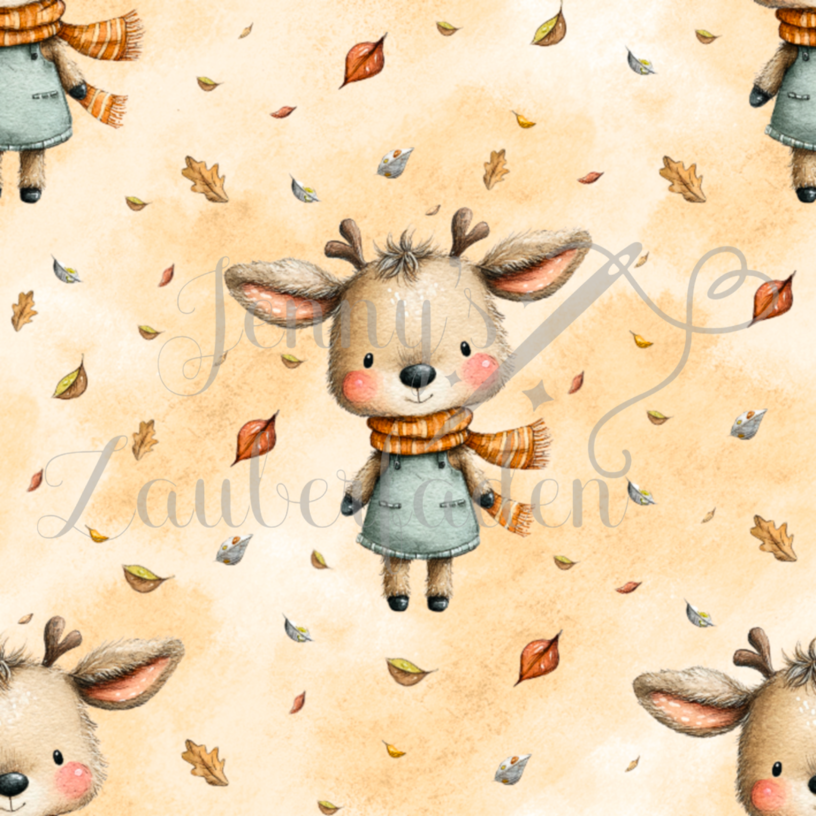 Kleines Herbst-Reh – Mini-Muster
