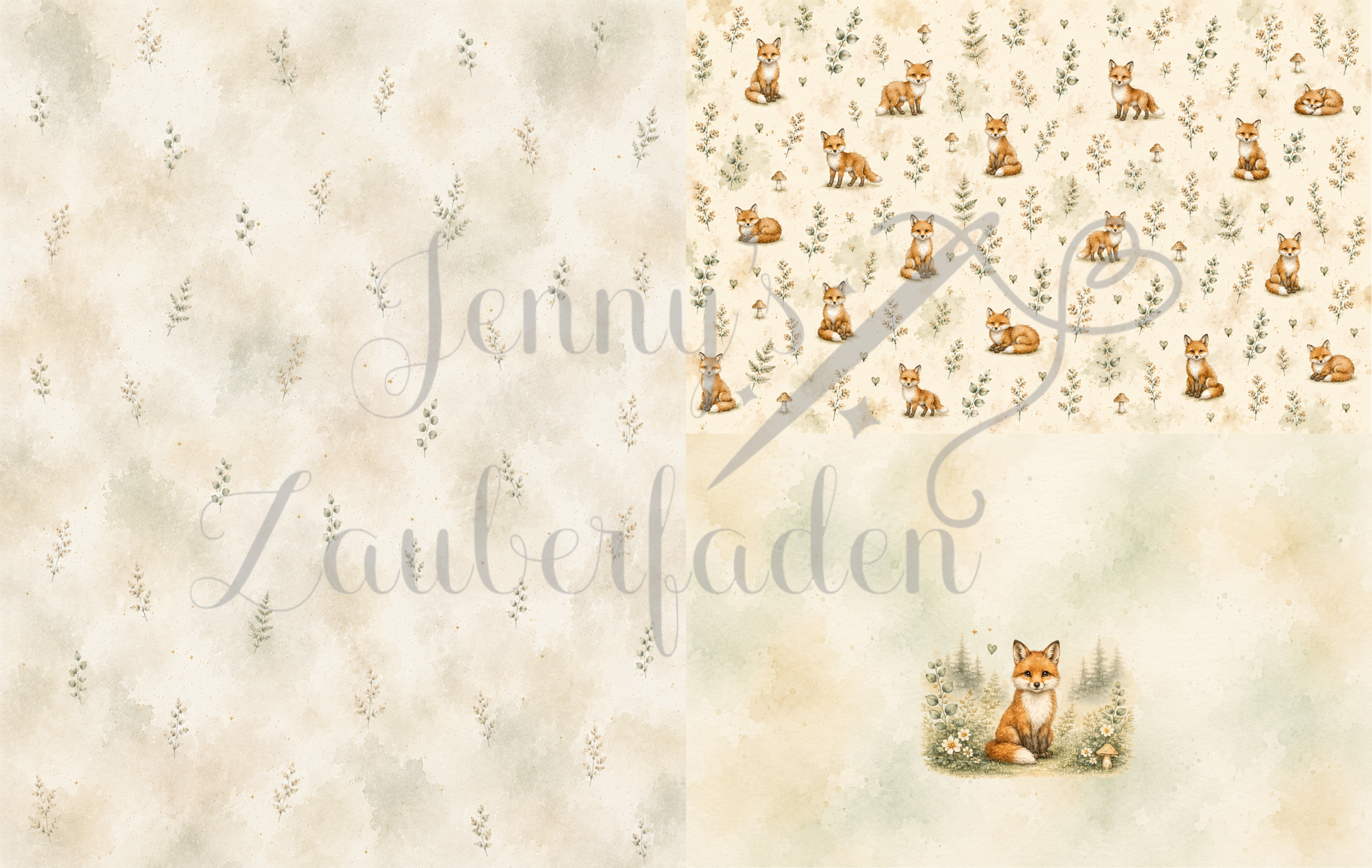 Fuchszauber – Schultüten-Panel – Canvas Baumwolle
